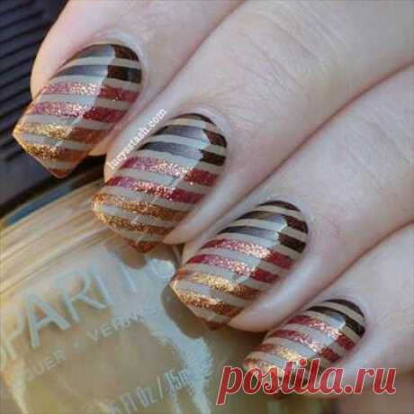 &quot;Diagonally striped manicure&quot;