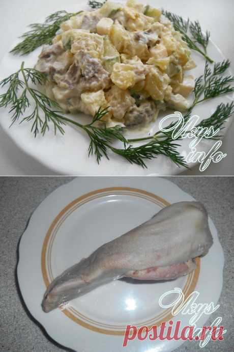 Салат с языком и огурцами рецепт с фото