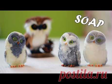 Новогоднее мыло Сова 3D ❄ Мастер-класс ❄ Рисуем красивые глаза ❄ Soap making
