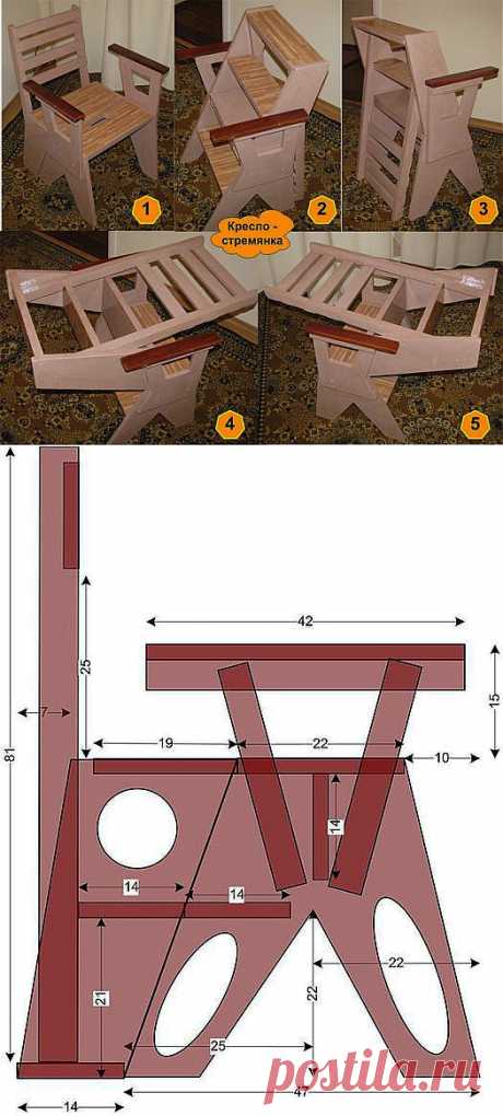 Кресло-стремянка своими руками..