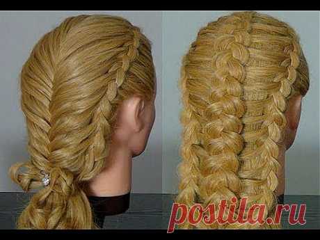 Две прически с плетением. Two Braided hairstyles for long hair tutorial - YouTube