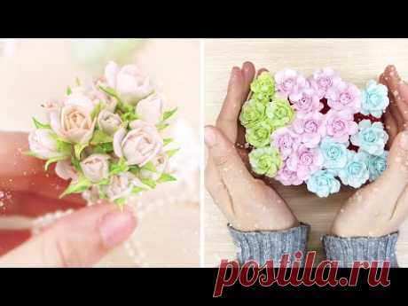 Творческий релакс: как я делаю розочки из фоамирана (три варианта)🌸 foamiran flowers DIY - YouTube