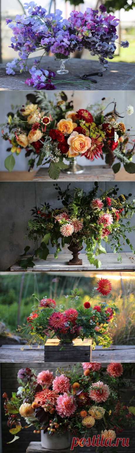 Прекрасные букеты дизайнера Erin Benzakein / Floret Flower Farm.