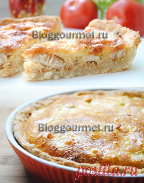Рецепт лоранского пирога с курицей и карамелизированным луком.