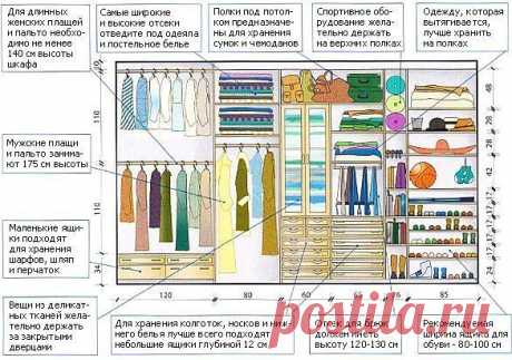 Рациональное распределение мест в гардеробе