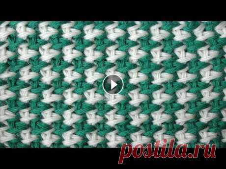 Tunisian crochet pattern Двухцветная путанка Тунисский узор крючком 5

вязаные береты из ангоры спицами