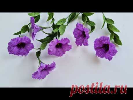 How To Make Petunia Paper Flower / Paper Flower / Góc nhỏ Handmade
