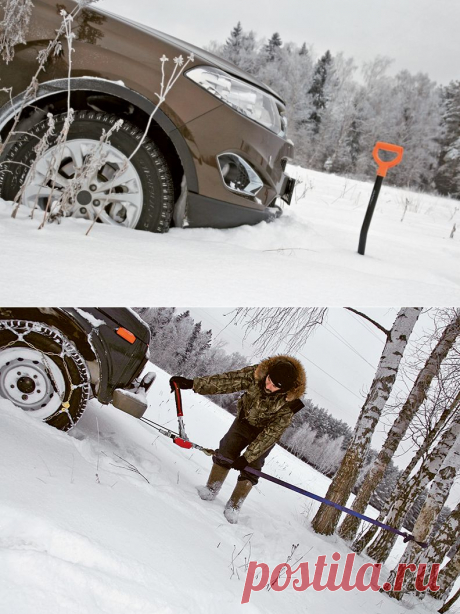 Как вытащить застрявший в снегу автомобиль | 5koleso.ru