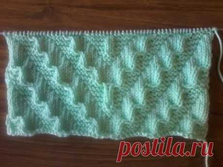 tuto point de tricot / tricoter un point fantaisie diagonales