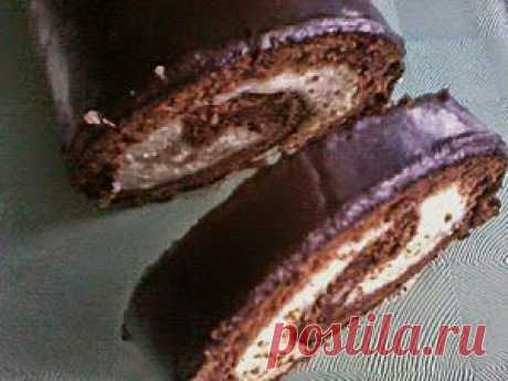 Вкусно жить не запретишь!: Шоколадный рулет с кремом из белого шоколада