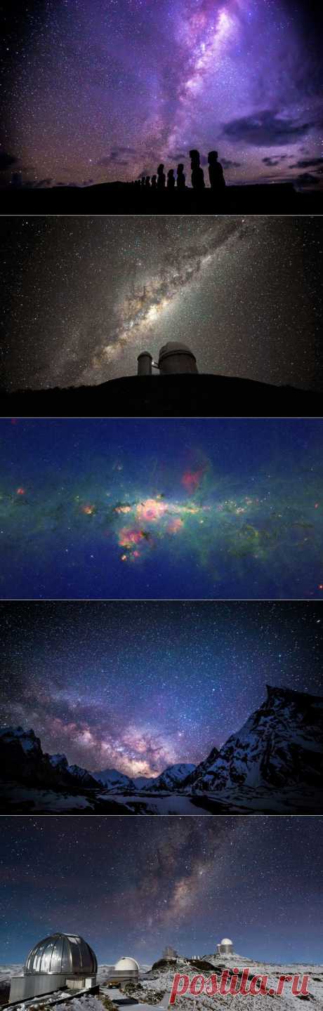 Как выглядит Млечный путь с разных точек Земли - Наука и жизнь
