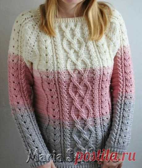 33 вязаных пуловера для женщин и детей, Вязание для детей