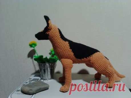 Немецкая овчарка, ч.2. German Shepherd, р.2.  Amigurumi. Crochet.  Амигуруми. Игрушки крючком.