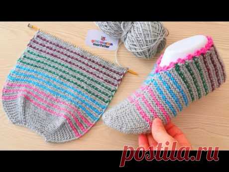 Новая модель вязаных пинеток - женские вязаные носки