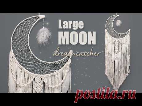 DIY Tutorial l How To Make Large MOON Dreamcatcher ?