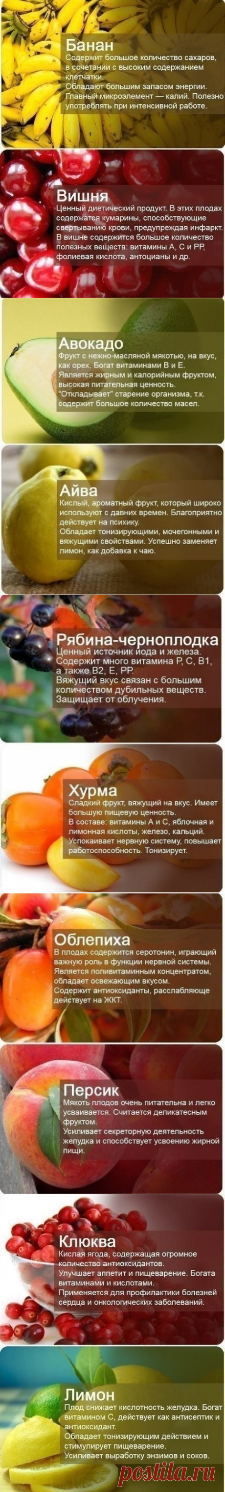 польза ягод и фруктов!