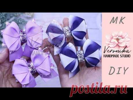 (20) Самые красивые бантики из репсовой ленты 2,5 см и декоративной кожи 🎀 DIY Grosgrain ribbon bow🎀 Laço - YouTube