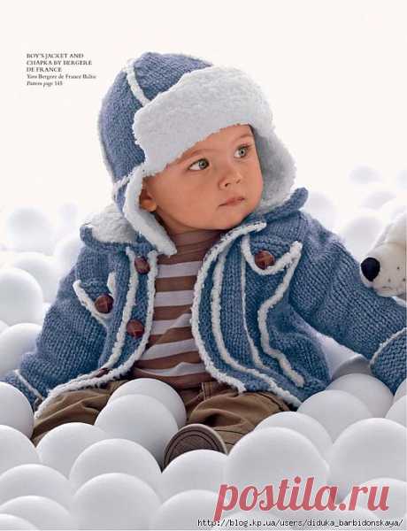 Жакет для мальчика и шапка-ушанка (Knitting 100th issue collector's edition). Автор перевода: дидюка барбидонская