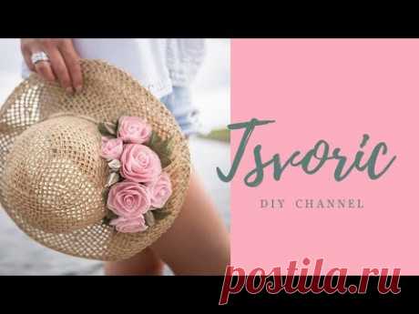 Шляпа с цветами своими руками - Instagramm - DIY Tsvoric - Hat with flowers