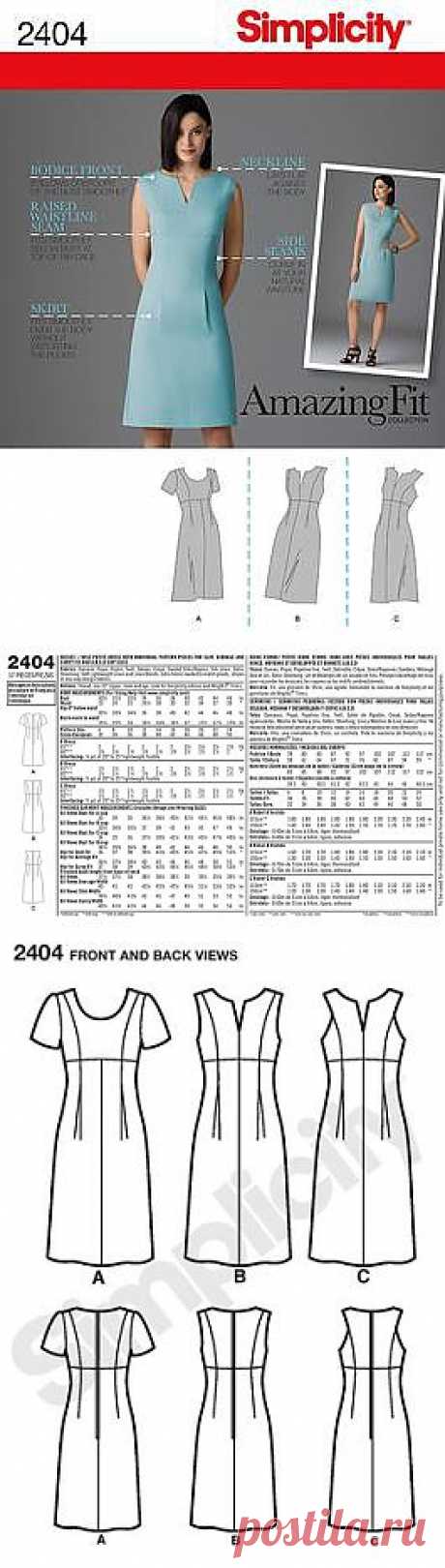 Dress Pattern 2404 Amazing Fit Collection Simplicity