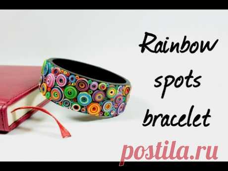 Браслет с радужными кругами ∗  Rainbow spots bracelet ∗ Мастер-класс ∗ Tutorial