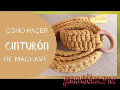 Cómo hacer un cinturón de macramé paso a paso. Macrame belt tutorial