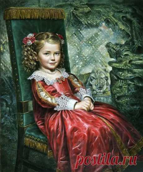 Portraits Drawings. Anna, Michael Cheval (Михаил Хохлачев), арт галерея живописи. Страница get.