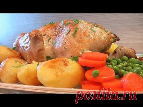 ▶ Курица запеченная в рукаве видео рецепт - YouTube