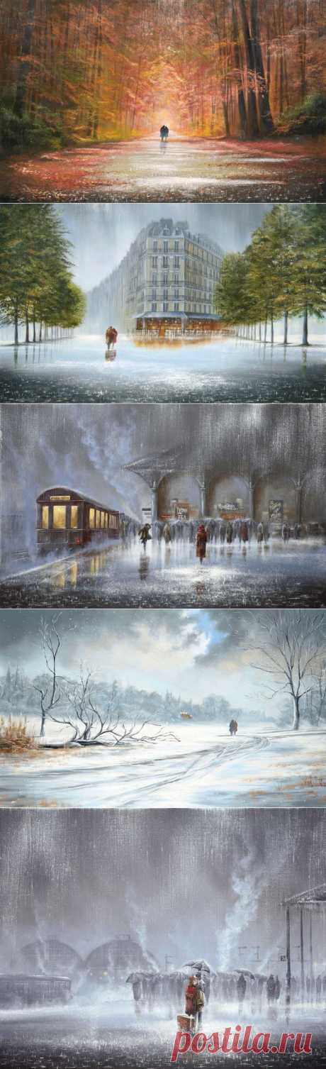 Дождь в картинах Джеффа Роуланда | Искусство