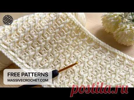 The ULTIMATE Easy &amp; Gorgeous Crochet Pattern for Beginners! ⚡️ NEW Crochet Stitch for Blanket &amp; Bag
