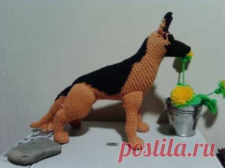 Немецкая овчарка, ч.4. German Shepherd, р.4. Amigurumi. Crochet.  Амигуруми. Игрушки крючком.