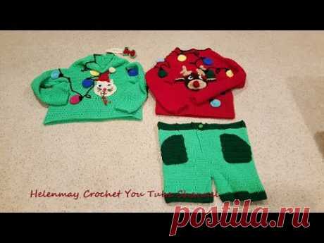 Crochet Funny Adult Sweater Party Part 1 of 2 DIY Tutorial