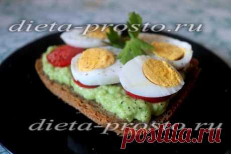 Бутерброд с авокадо и яйцом, рецепт с фото