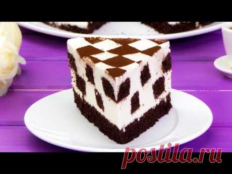 Идеальное сочетание нежного бисквита и творожного крема – торт ”Шахматная доска”. | Appetitno.TV