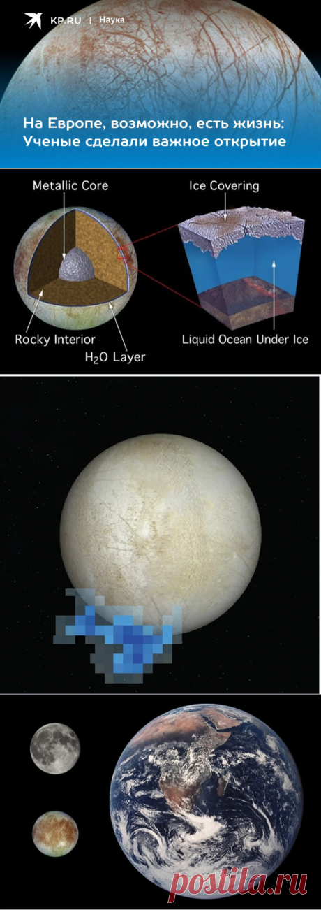 2023- На Европе, возможно, есть жизнь: Ученые сделали важное открытие - KP.RU