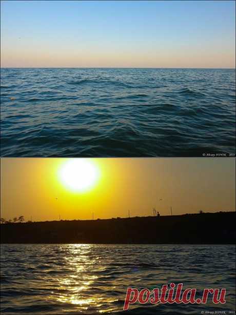 Фотопрогулки. Обычный закат из моря