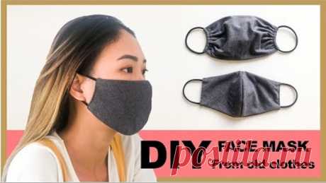DIY FACE MASK from old clothes in 2 ways - Washable & Reusable face mask - No sewing machine