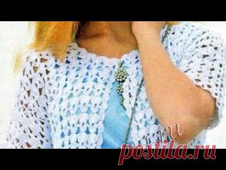 Узор крючком для жакета - Crochet pattern for jacket