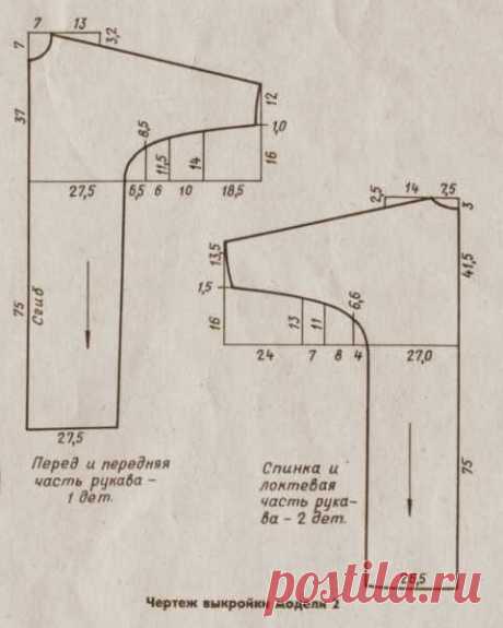Готовые выкройки с цельнокроеным рукавом