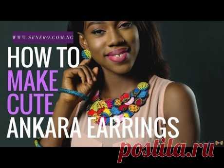 DIY How To Make Ankara Stud Earrings (with hand - no machine)