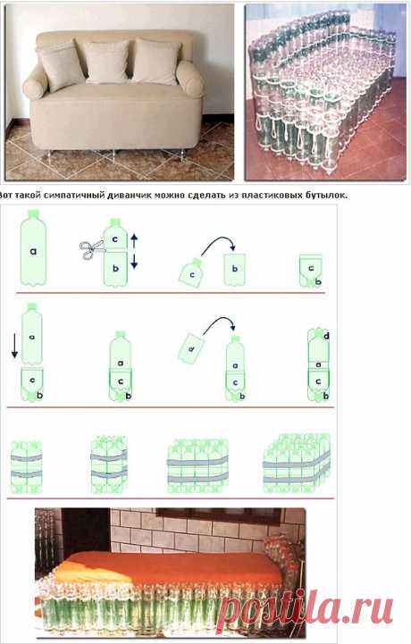 Мебель из пластиковых бутылок своими руками