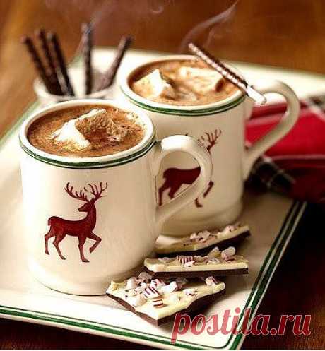 Рецепт ароматного горячий шоколад в холодный зимний вечер