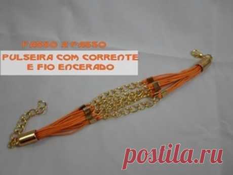 ▶ NM Bijoux - Passo a Passo - Pulseira com corrente e fio encerado - YouTube