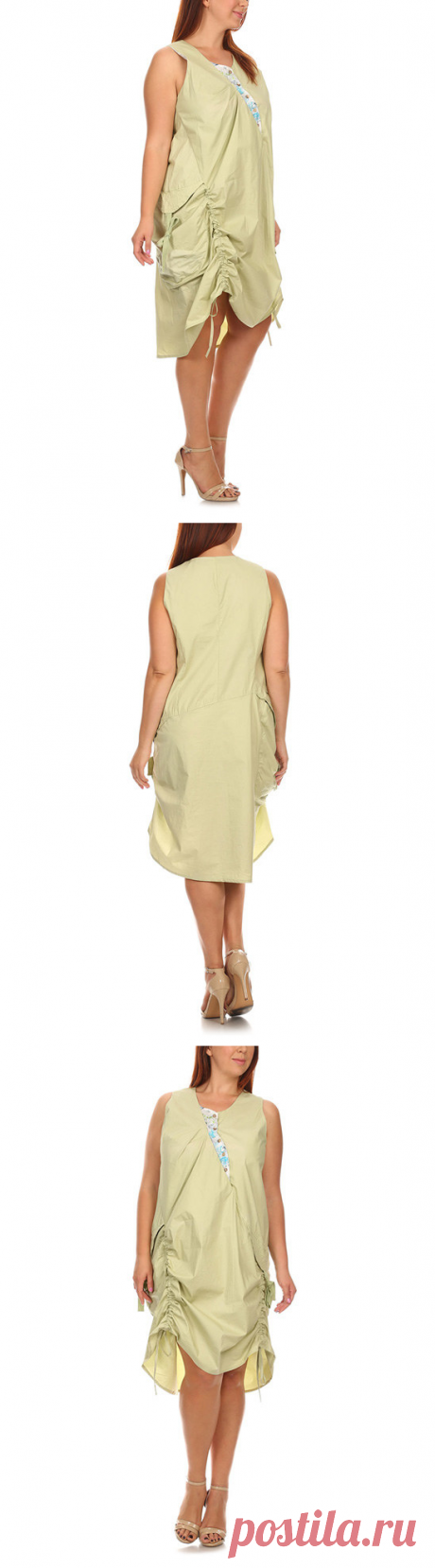 Grifflin Green Drawstring Midi Dress - Plus | zulily