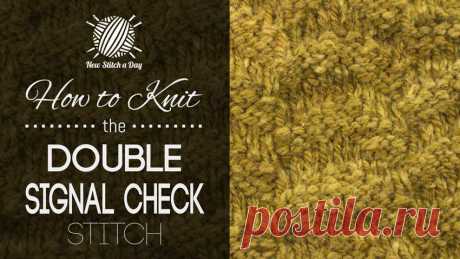 How to Knit the Double Signal Check Stitch NewStitchaDay.com