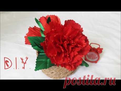 ❁ D.I.Y. Satin Carnation Flower Headband | MyInDulzens ❁