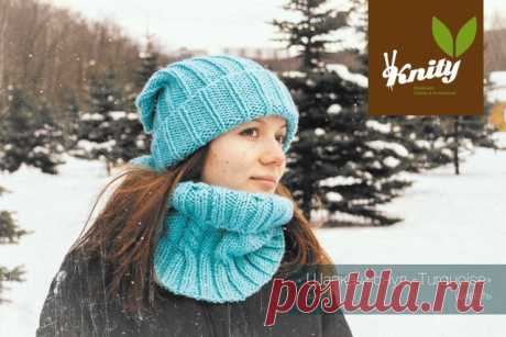 Женский бирюзовый комплект - Мои вязаные шапки, шарфы и варежки - Галерея - Knitting Forum.Ru