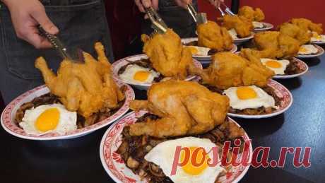 Курица в черном фасолевом соусе - Корейская уличная еда | Голодный Турист | Дзен