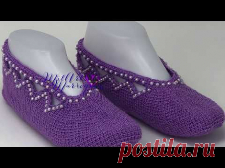 Pantuflas Crochet Talla #7 (25)