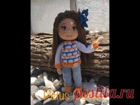 Como bordar ojos y tejer banda para el pelo amigurumi By Petus 7/7 - YouTube